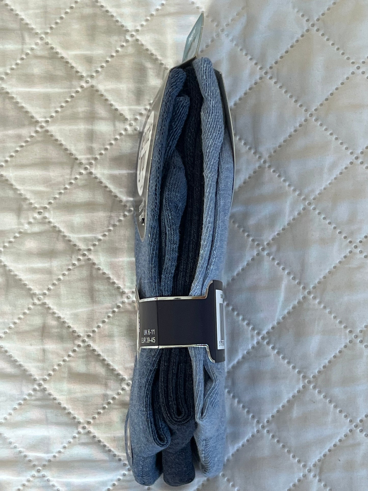 Gentle Grip Mens Diabetic Socks Blue Assortment UK 6-11