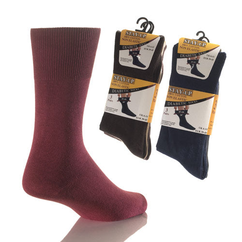 Stay-Up Mens Diabetic socks Assorted UK 6-11